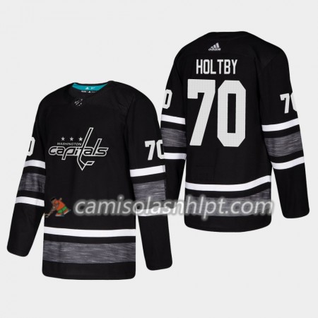 Camisola Washington Capitals Braden Holtby 70 2019 All-Star Adidas Preto Authentic - Homem